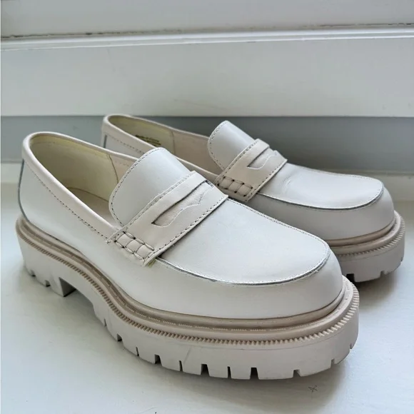 Aldo Cream Lug-Sole Penny Loafers - Women's - Picture 2 of 2